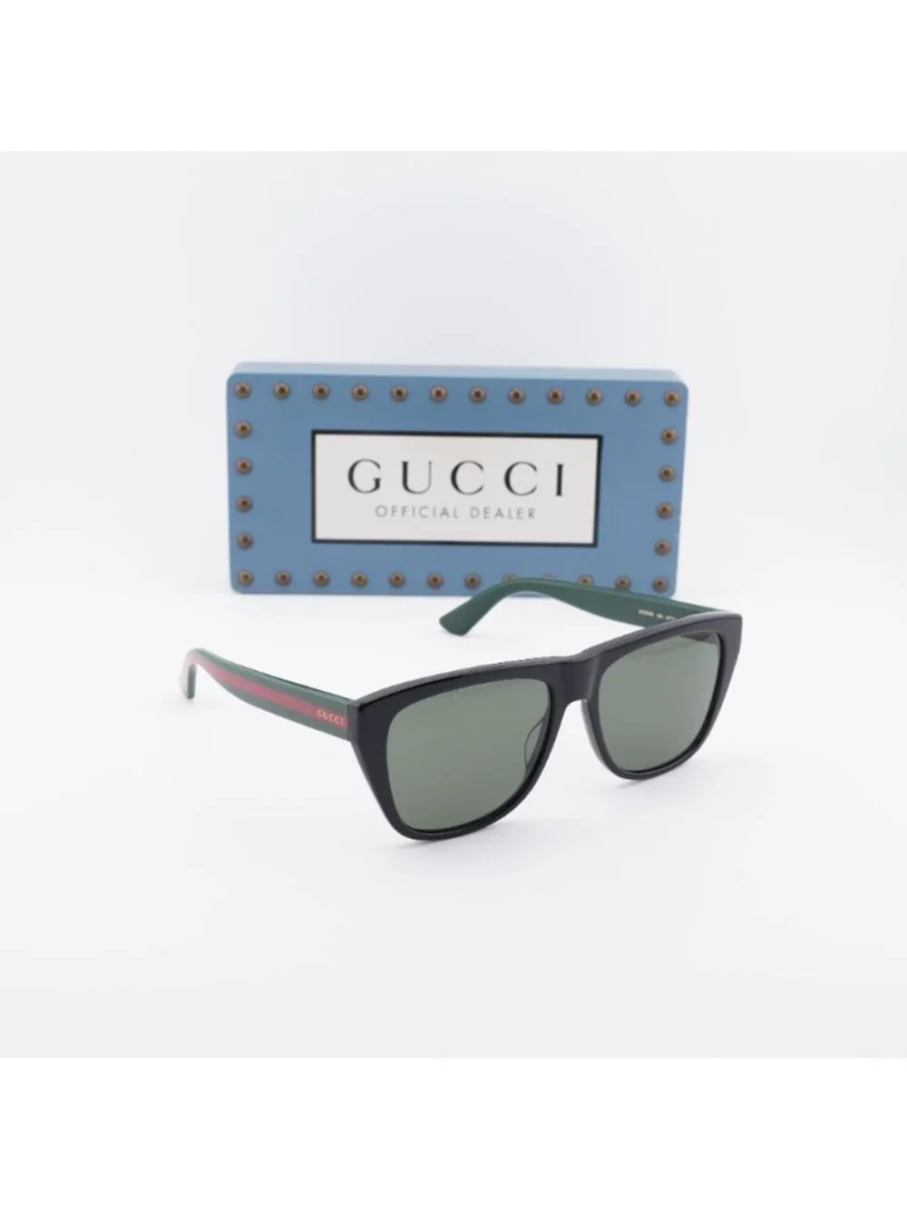 Gucci GG0926S 006 Square Sunglasses - Black / Green